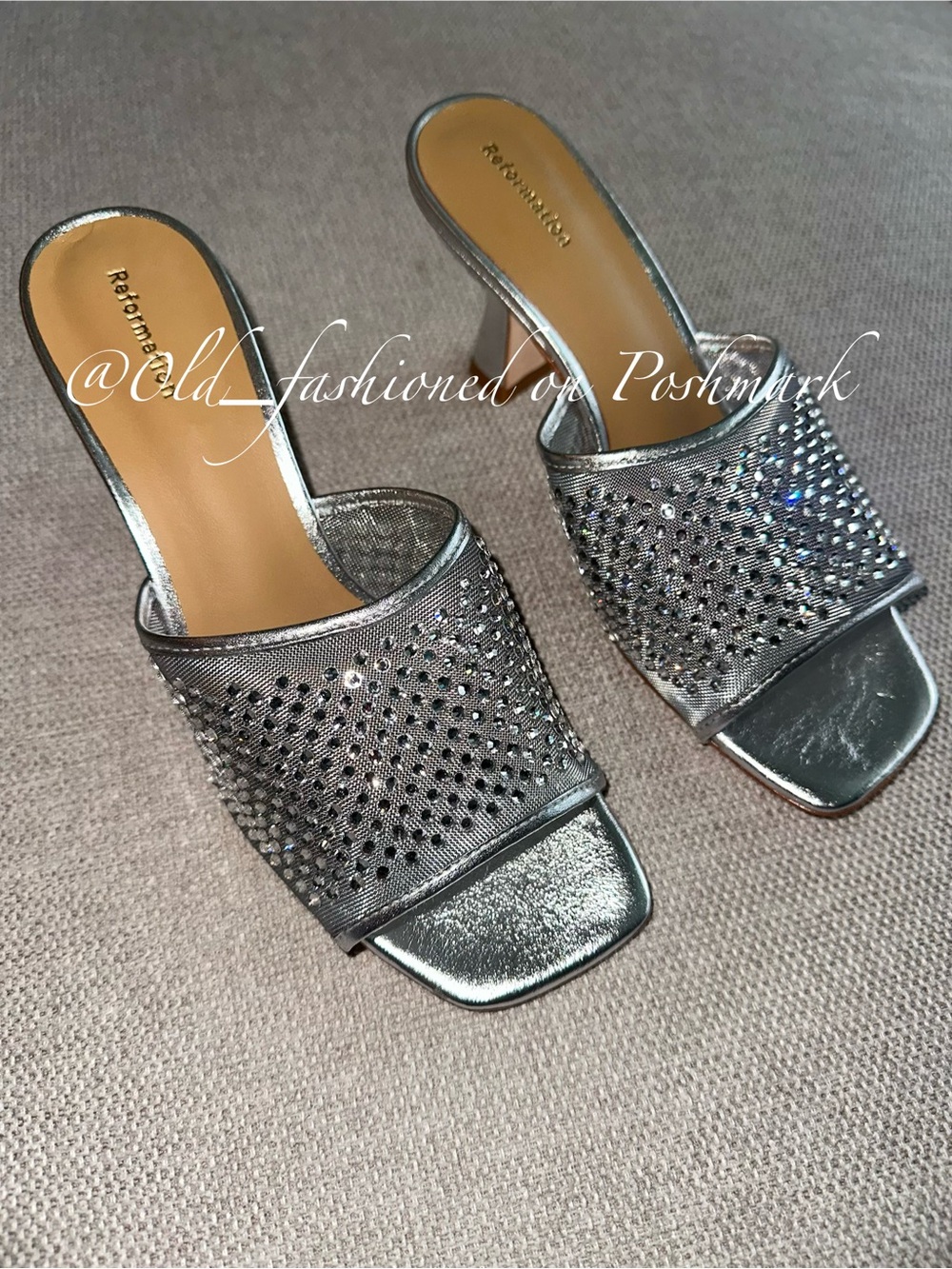 REFORMATION Mirage Rhinestone Heeled Sandals - Picture 6 of 13